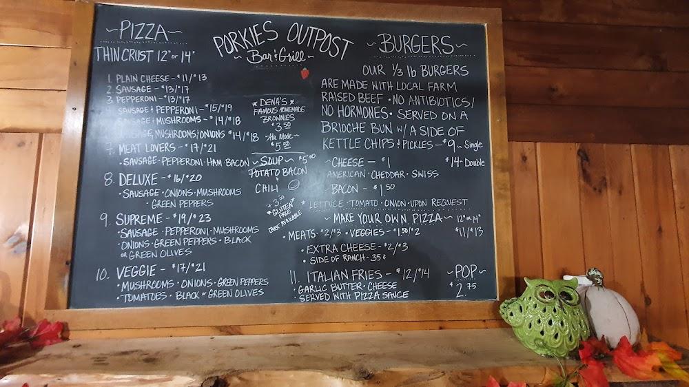 Porkies Outpost Menu image 1